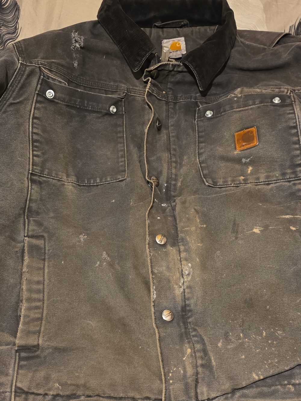 Carhartt Men’s Black Workwear Detroit-Style Canvas Jacket